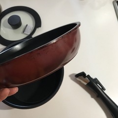 取手の取れるフライパン鍋2点セットの画像