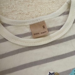 【1回のみ着用】プティマインTシャツ80＋ユニクロレギンス90の画像