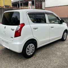 【総額37.8万】車検２年付　スズキ　アルトエコ　低燃費！　白　フルセグナビ付の画像
