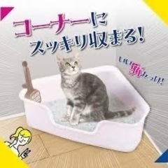 コーナー型　猫トイレの画像