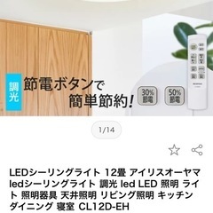シーリングライト（12畳対応、リモコン付）の画像