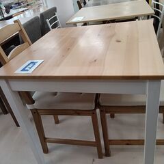 リユースのサカイ栃木店★ジモティ割あり★ IKEA ダイニングセット2人用 ライトブラウン×ホワイト W74×D74×H75.5 クリーニング済み TC10230の画像