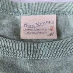 BACK NUMBER メンズ 長袖Tシャツ Mサイズ カットソー グリーンの画像