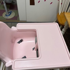ピンク アッフルチェア　ハイチェア　ベビーチェアの画像