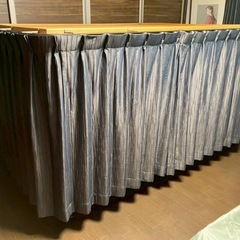犬小屋工房製作K ペットケージ 中古 カーテン付き 犬用 収納便利の画像