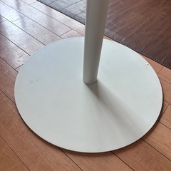 LOWYA 丸テーブル ホワイト 幅80cmの画像