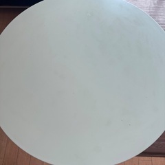 LOWYA 丸テーブル ホワイト 幅80cmの画像