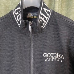 ガッチャゴルフ　GOTCHAトラックジャケット　アームロゴ　バックロゴ　メンズLの画像