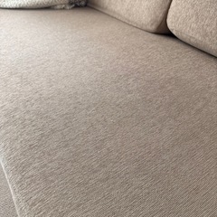 Loft 3人掛けソファ ベージュ ファブリック 布 カウチの画像