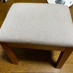 muji 無印良品 コンパクトドレッサー デスク スツール付 タモ材 ナチュラル 化粧台の画像
