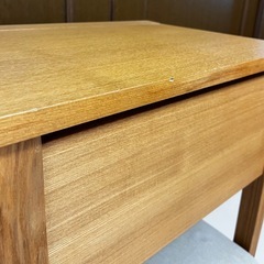 muji 無印良品 コンパクトドレッサー デスク スツール付 タモ材 ナチュラル 化粧台の画像
