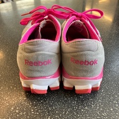 H2508-163 Reebok スニーカー REALFLEX FUSION TR シルバー/ピンク サイズ:24.5cm キズ汚れ有りの画像