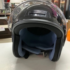 W2508-411 ジェットヘルメット ブラック サイズフリー(57～60cm)  中古の画像
