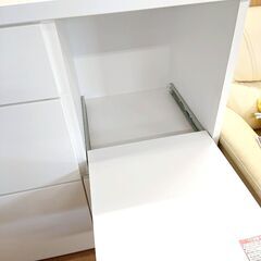 ニトリ キッチンカウンター エトナ 105CT ホワイト 食器棚の画像