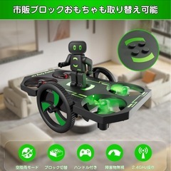 ドローン 8歳子供向け 100g未満 ミニ 小型 空陸対策 室内用RCクアッドコプターの画像