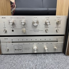 【ジャンク品】Aurex オーディオセット一式 アンプ・スピーカー・レコードプレーヤー・カセットデッキ・ヘッドホン 引き取り限定の画像