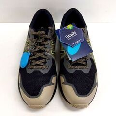 ① 未使用品 asics GEL-SCRAM 6 メンズ ランニングシューズ トレイルラン 25.5cm BLACK/NEON LIME 札幌市 中央区 南12条の画像