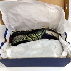 ① 未使用品 asics GEL-SCRAM 6 メンズ ランニングシューズ トレイルラン 25.5cm BLACK/NEON LIME 札幌市 中央区 南12条の画像