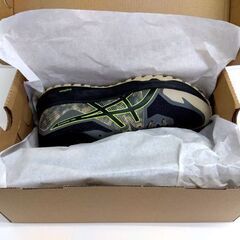 ② 未使用品 asics GEL-SCRAM 6 メンズ ランニングシューズ トレイルラン 25.5cm BLACK/NEON LIME 札幌市 中央区 南12条の画像