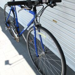 中古自転車 GIOS AMPIO クロスバイク 自転車 16段変速(前2段、後8段) フレームサイズ540㎜ ブルー 通勤 通学 近所のお出掛けなどにの画像