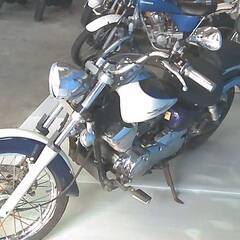 YAMAHA ドラックスター250 白/青 エンジン始動確認 自賠保険で乗れます 半額配送キャンペーン 現状渡し諸経費￥0 横浜 P-Yard の画像