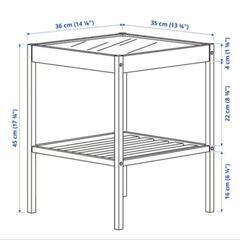 [IKEA]NESNA サイドテーブル+フェイク観葉植物の画像