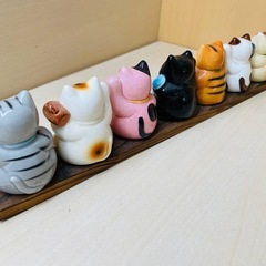 七福ねこ　置き物の画像