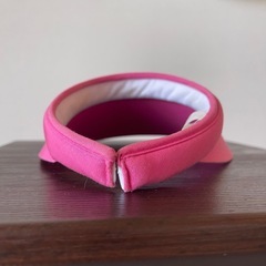 【マンシングウェア】サンバイザーMunsingwear ピンク　ゴルフウェアの画像