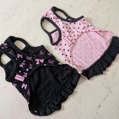 ３．小型犬　ワンピース3着セット　ペットパラダイス他　チワワ、ヨーキーサイズの画像