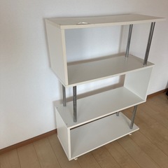 本棚 シェルフ ホワイトの画像