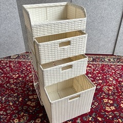 【中古美品】洗面所収納 引出し収納の画像