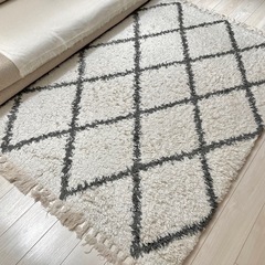 モロッカン柄ラグ  133×195 北欧ナチュラルの画像