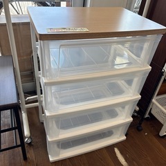 【収納プラケース 4段】クリーニング済み【管理番号11508】町