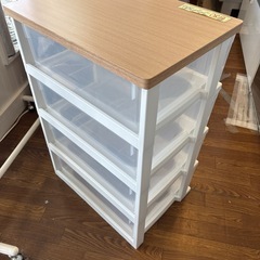 【収納プラケース 4段】クリーニング済み【管理番号11508】町の画像