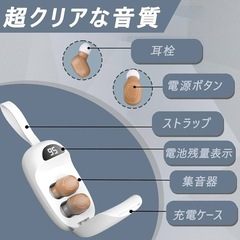 【敬老の日】充電式 集音器 ノイズ低減 小型 軽量 耳かけ 両耳対応の画像