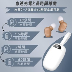 【敬老の日】充電式 集音器 ノイズ低減 小型 軽量 耳かけ 両耳対応の画像
