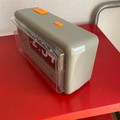 【動作品】TWEMCO トゥエンコ パタパタ時計　AL-30グレー 目覚まし時計の画像