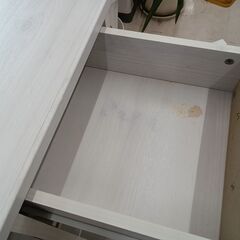 リユースのサカイ栃木店★ジモティ割あり★ 佐藤産業 レンジ台 ホワイト W88×D40×H81 クリーニング済み TC10232の画像