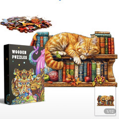 ウッドピースパスル　*図書館猫*の画像
