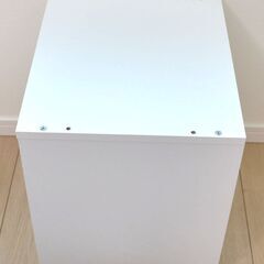 カラーボックス　不二貿易 キューブボックス棚付(ホワイト)　の画像