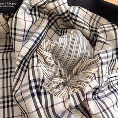 BURBERRY 黒ステンカラーメンズコートの画像