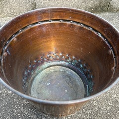 銅　植木鉢カバー2個の画像