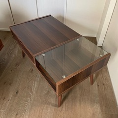 ダークブラウン ローテーブルの画像