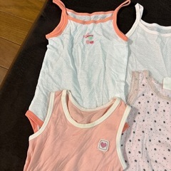 女の子肌着ロンパース90cmの画像