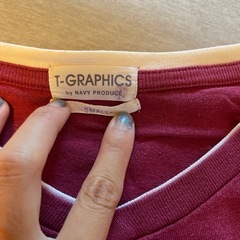 T-GRAPHICS バーガンディ 長袖カットソー Sの画像