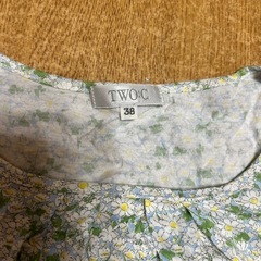 TWO:C 花柄　七分袖　カットソー　38の画像