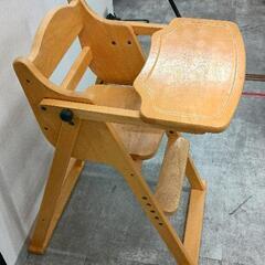 0815-137 ベビーチェア　ステラ木製ワンタッチ　ハイチェア　折りたたみの画像