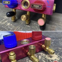 【引き取り限定】【中古品】TASCO タスコ ゲージマニホールド TA141G/TA140G R410A/R32 付属品・説明書・ケース付 ※現状品、動作未確認の画像
