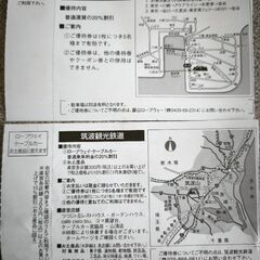 筑波山·鋸山のロープウェイ割引券セットの画像