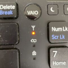 【SONY】 ソニー VGP-WKB10 VAIO ワイヤレスキーボード ブラック 黒 ワイヤレス無線 N50 ワイヤレスマウス RM-MCV40M A0177の画像